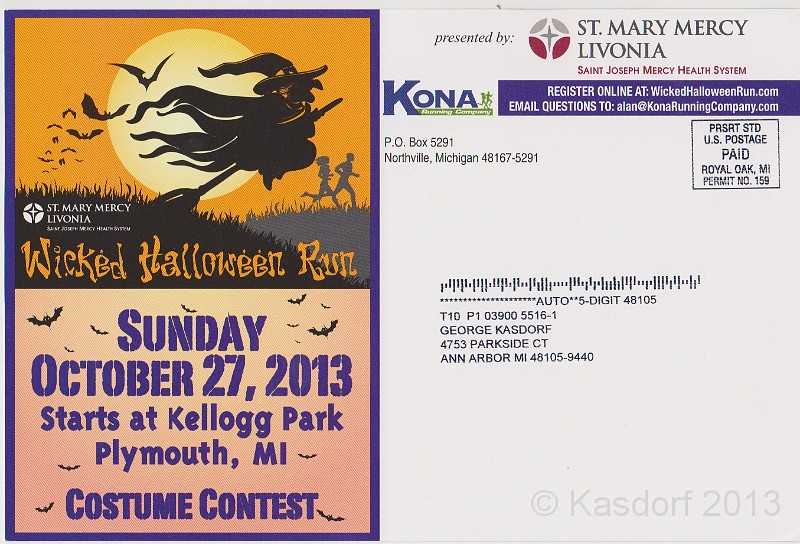 2013 Wicked 10K 195.jpg - The race brochure that was mailed out earlier in the year.